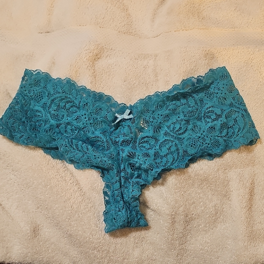 Adore Me Teal Lace Lingerie